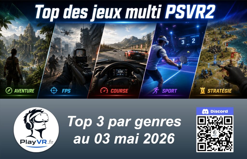 Top 3 des jeux multijoueurs en ligne sur PSVR2 au 03 mai 2026