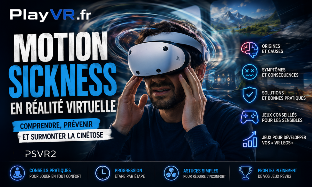 Motion sickness en réalité virtuelle : comprendre, prévenir et surmonter la cinétose sur PSVR2