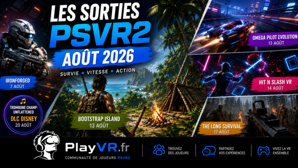 Les sorties PSVR2 d’août 2026 : survie, vitesse et action au programme